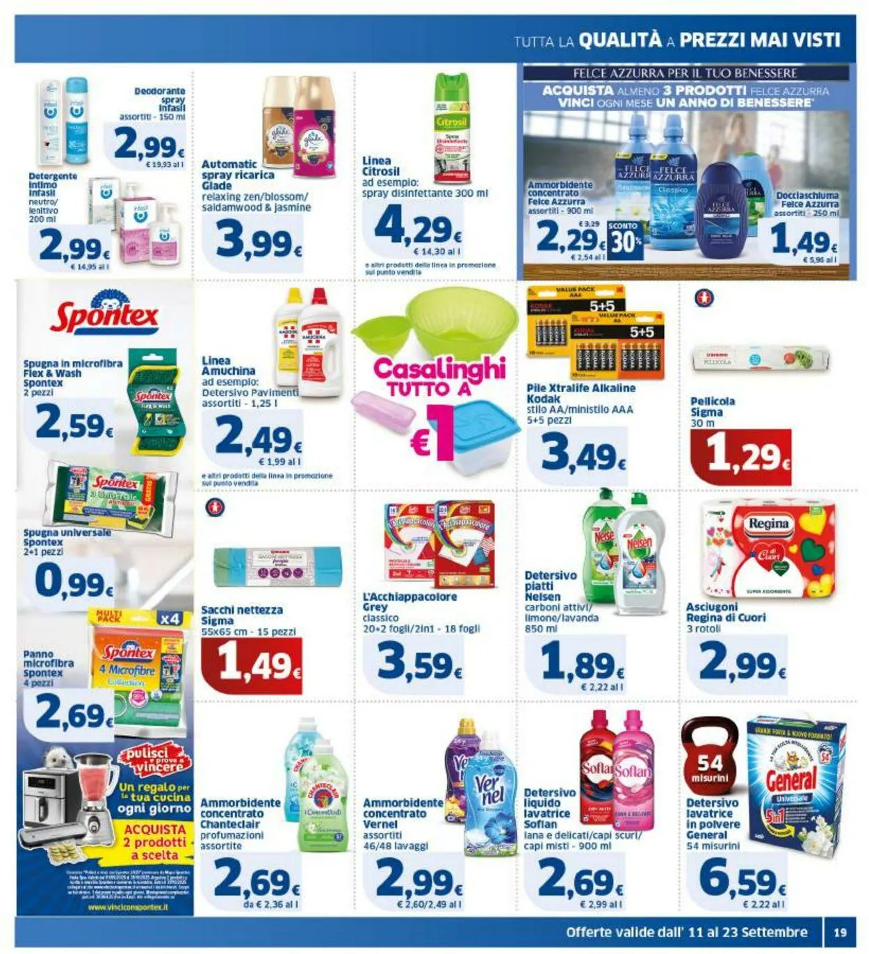 Sigma - Bologna Volantino attuale da 11 settembre a 23 settembre di 2025 - Pagina del volantino 19