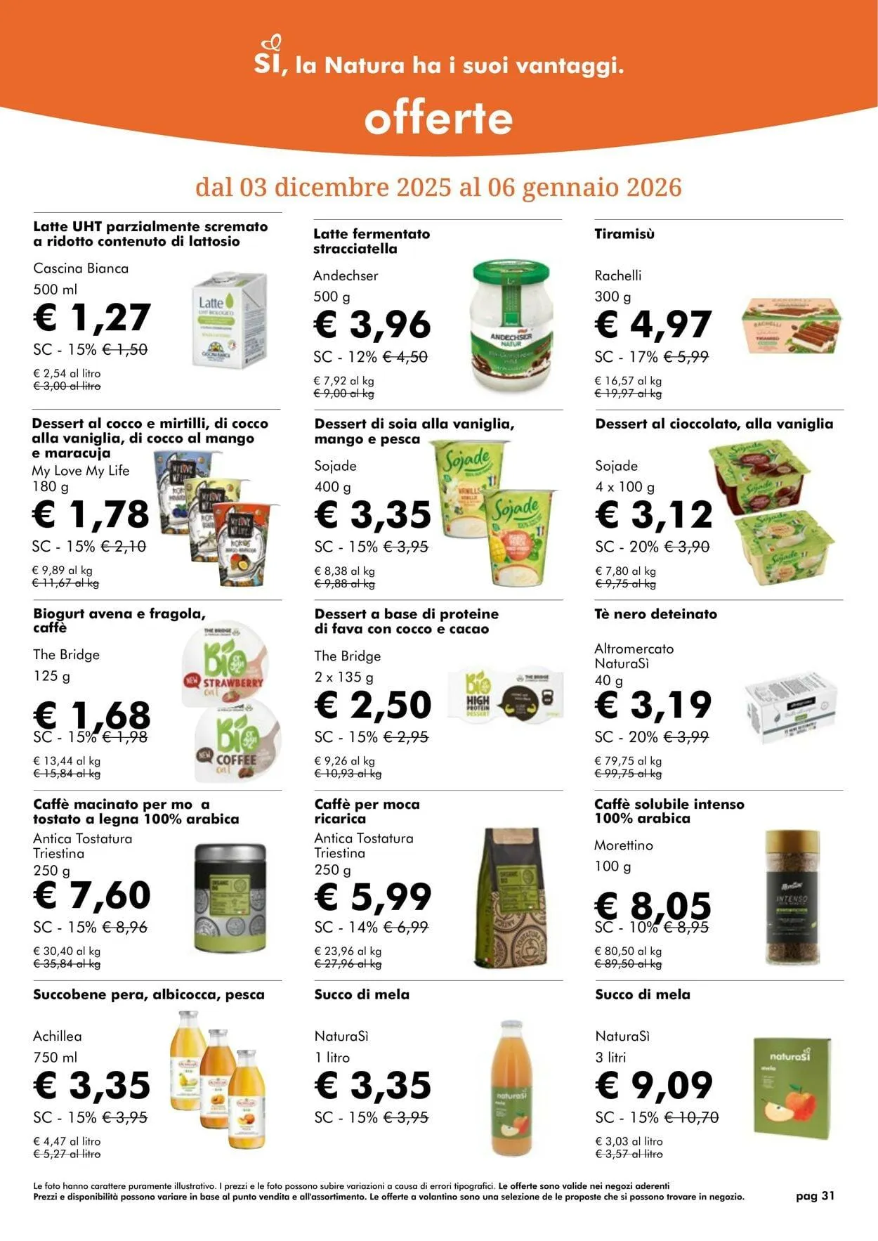 Natura Sì Volantino attuale da 1 dicembre a 1 gennaio di 2026 - Pagina del volantino 31