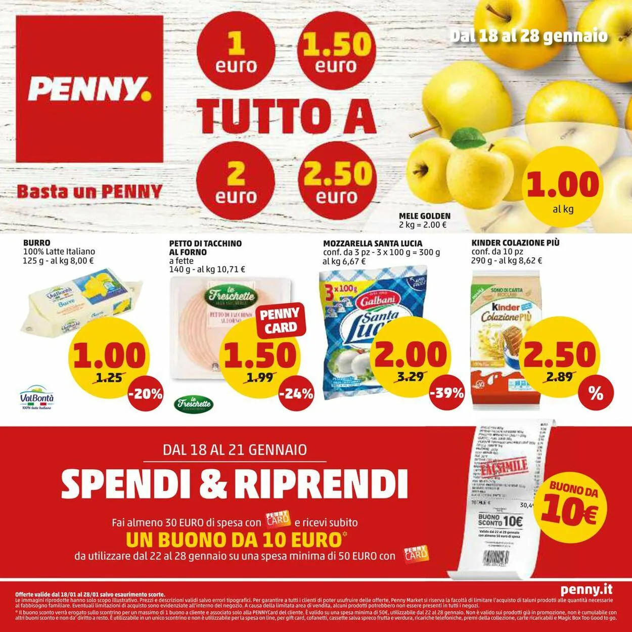 Penny Market Volantino attuale da 18 gennaio a 28 gennaio di 2024 - Pagina del volantino 1
