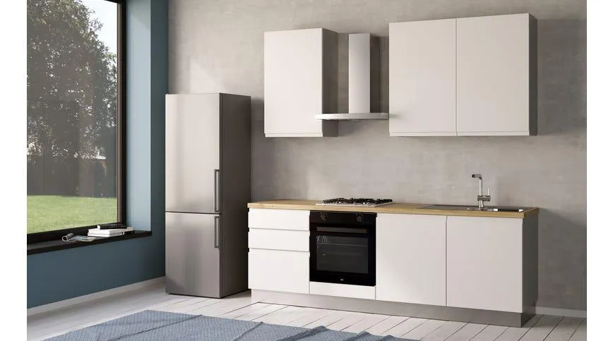 Iris cucina 240 cm colore bianco opaco