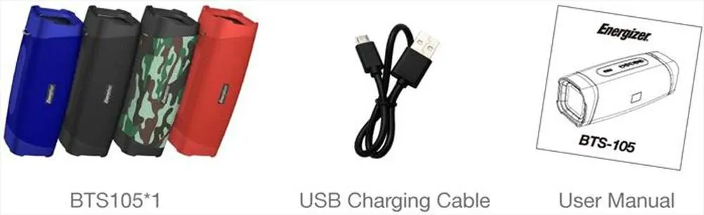 ENERGIZER - BTS105 SPEAKER PORTATILE BLUETOOTH-BLU