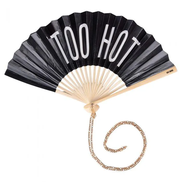 Ventaglio Too Hot, manico in bambù, Bigismore