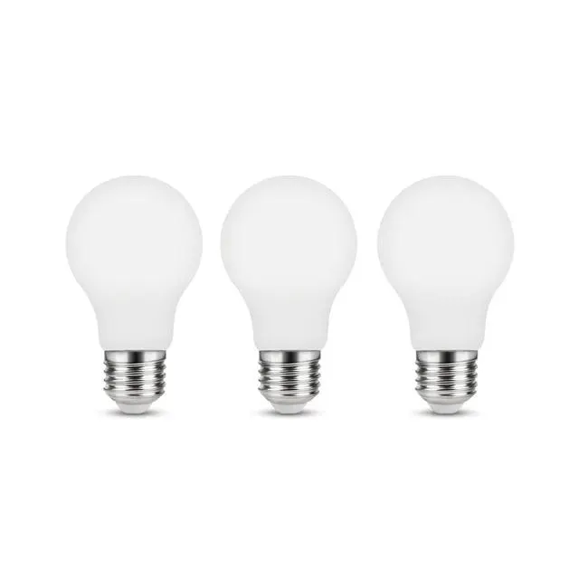 Set da 3 lampadine LED, E27 goccia, opaco, luce naturale, 11.2W= 1521LM (equiv 100 W), 330° , LEXMAN