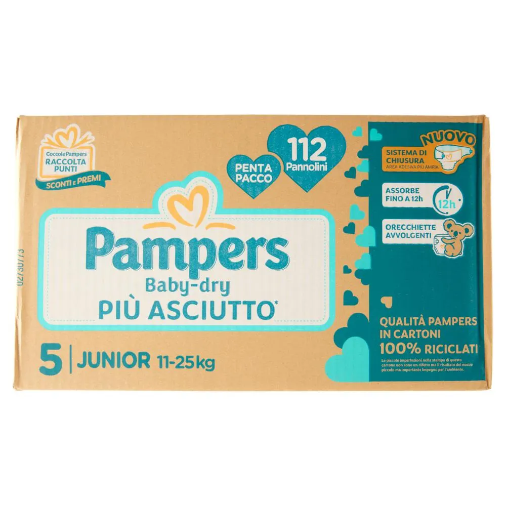 Pampers Baby-dry Junior 112 pz