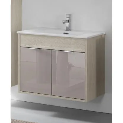 Mobile bagno base lavabo sospeso Lucky 74x60x45,5 cm larice