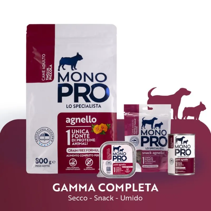 Monopro Dog Adult Mini Grain Free Agnello 800 gr