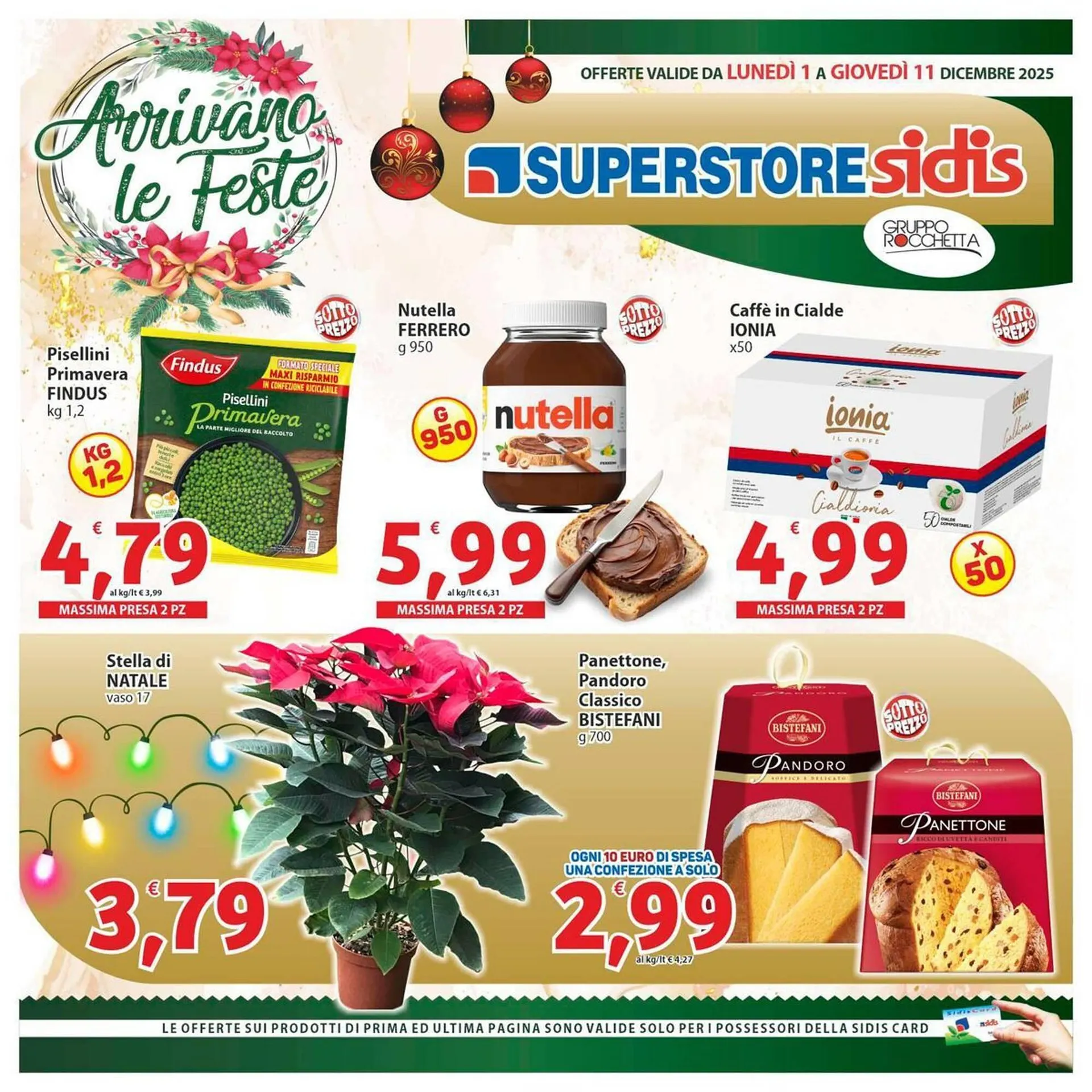Volantino Sidis da 1 dicembre a 11 dicembre di 2025 - Pagina del volantino 1