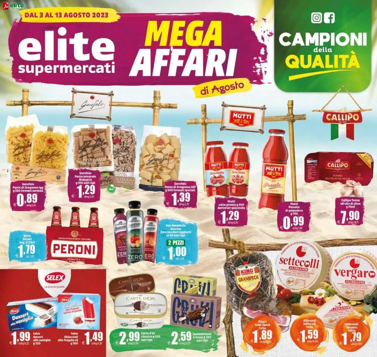 Volantino Elite Supermercati da 3 agosto a 13 agosto di 2023 - Pagina del volantino 1