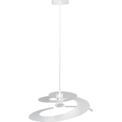 Lampadario a sospensione Spirale E27 42 W bianca in metallo 50 x H 130 cm