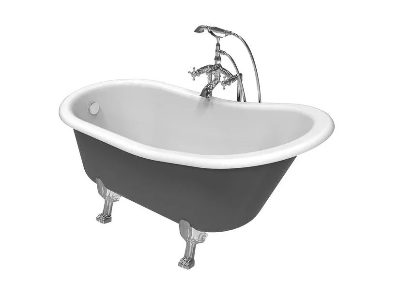 Vasca Freestanding Epoque 170X77 con Piedini Grigio e Bianco