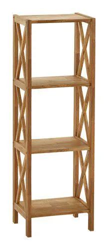 Scaffale JANNERUP stretto 4 ripiani rovere