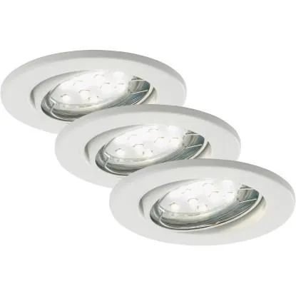 Set faretti ad incasso LED bianco 3 pz