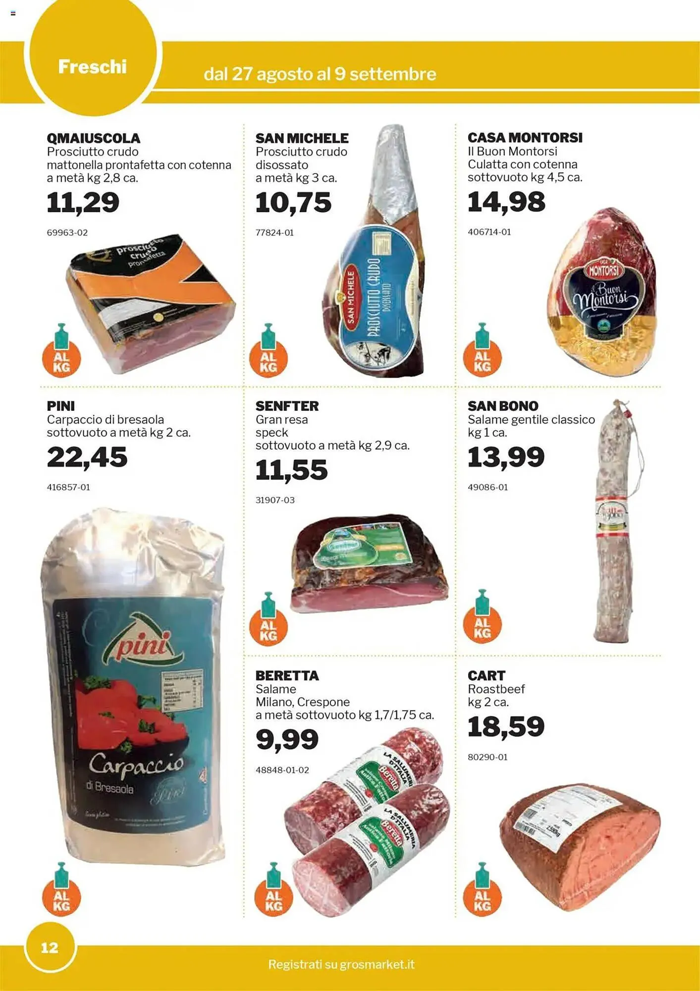 Volantino GrosMarket da 27 agosto a 9 settembre di 2025 - Pagina del volantino 12