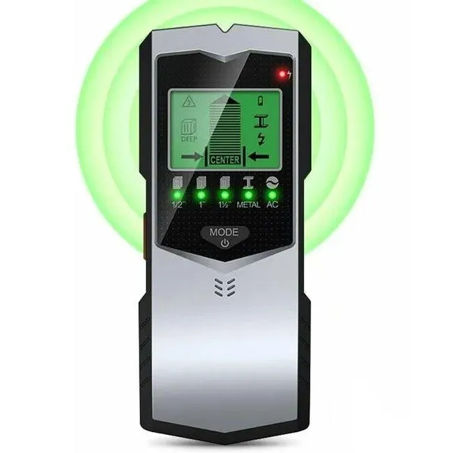 Rilevatore da parete cinque in uno, metal detector portatile (manuale inglese) nero e argento，171*70*35mm