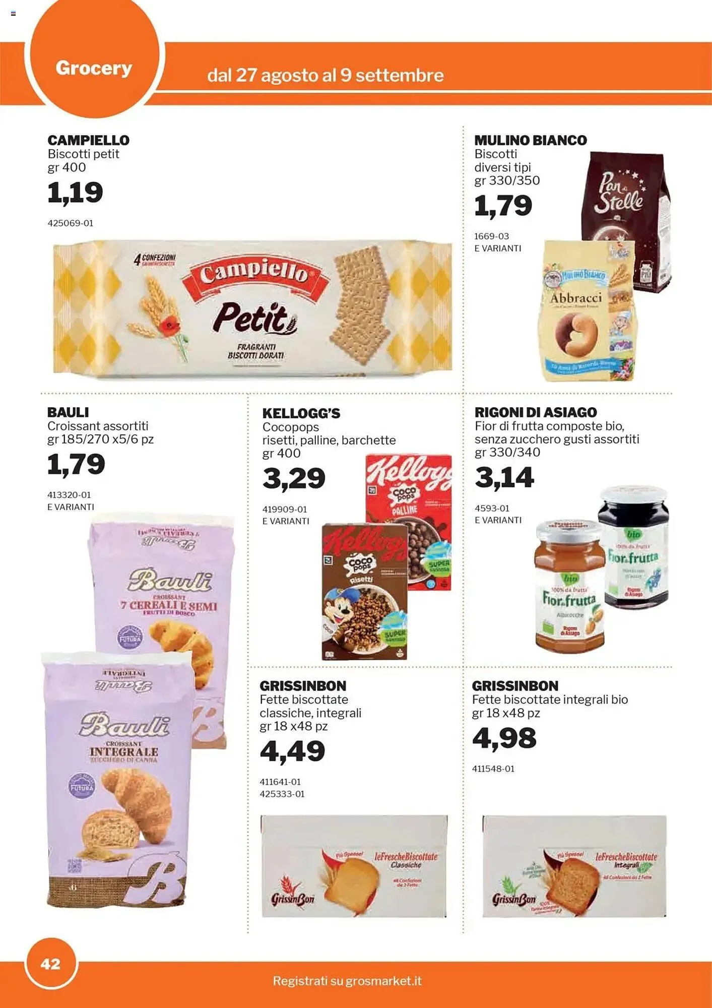 Volantino GrosMarket da 27 agosto a 9 settembre di 2025 - Pagina del volantino 42