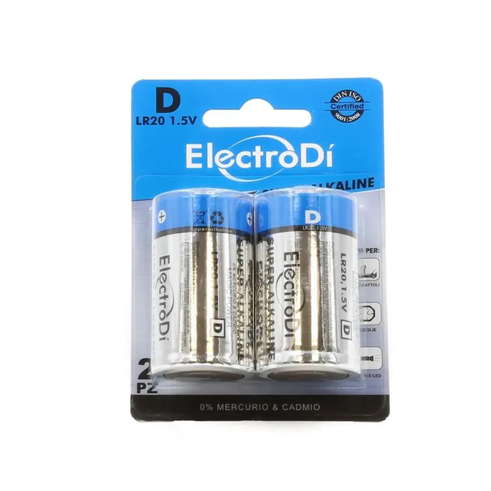 Pila alcalina D LR 20 - 1.5V - 2pz