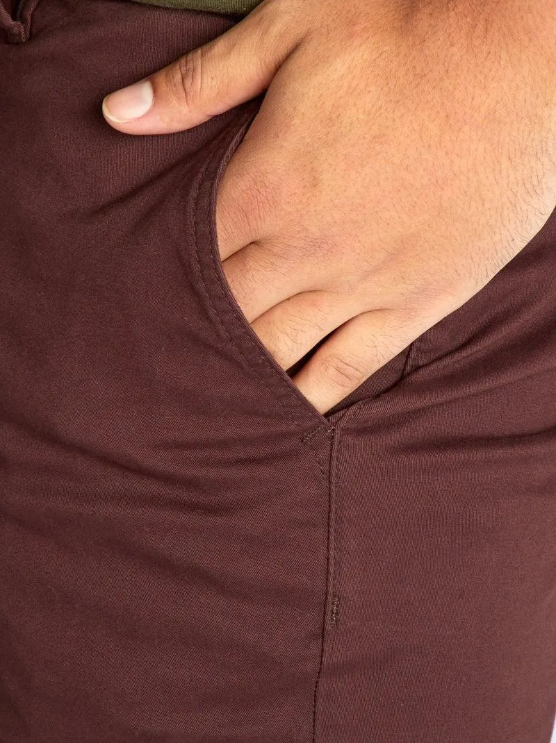 Pantaloni chino slim - L32 - ROSSO