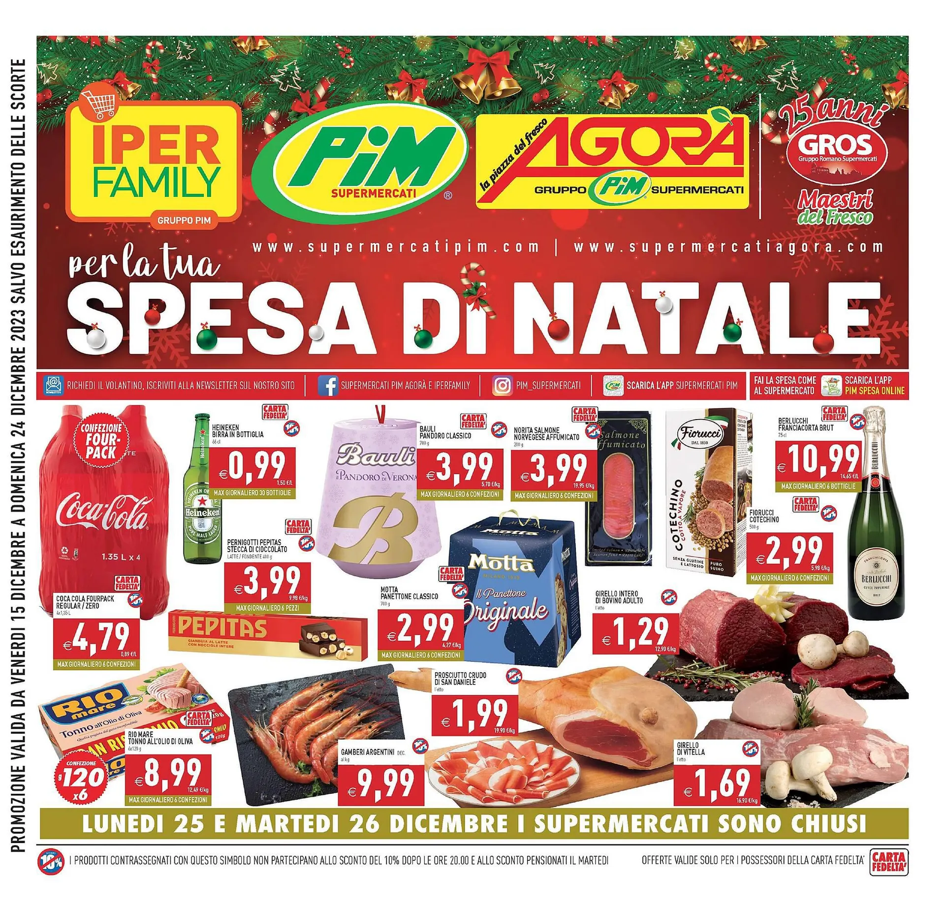 Volantino Pim Supermercati da 15 dicembre a 24 dicembre di 2023 - Pagina del volantino 1