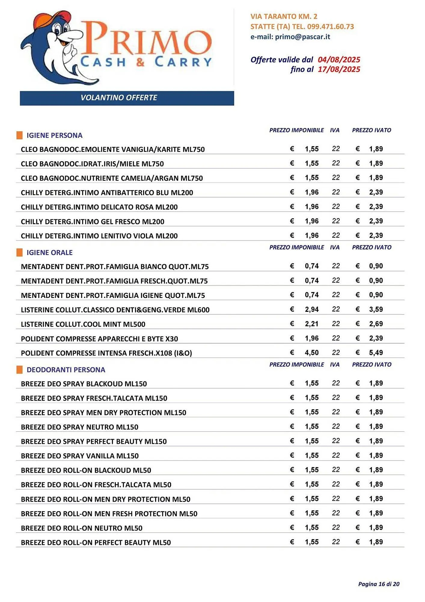 Volantino Gruppo Pascar da 4 agosto a 17 agosto di 2025 - Pagina del volantino 16