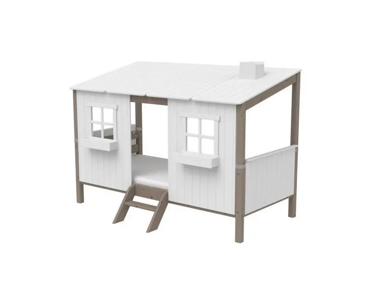 Letto singolo FLEXA Classic House con scaletta