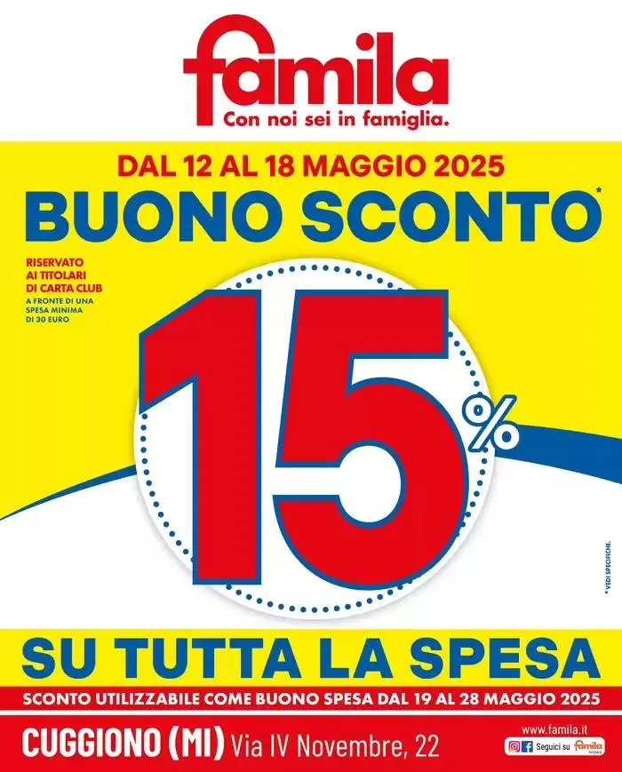 Buono sconto 15% da 12 maggio a 18 maggio di 2025 - Pagina del volantino 1