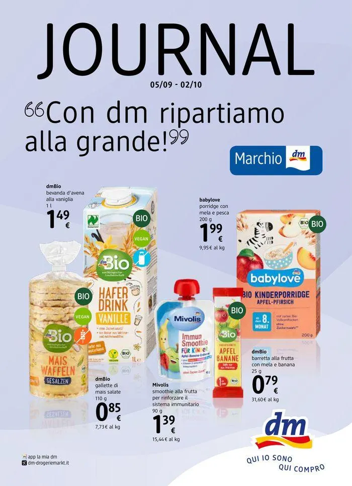 Journal da 5 settembre a 2 ottobre di 2024 - Pagina del volantino 1