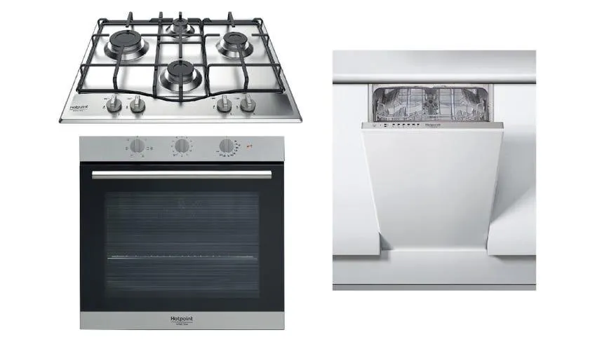 Hotpoint Trittico base 60cm con lavastoviglie snella