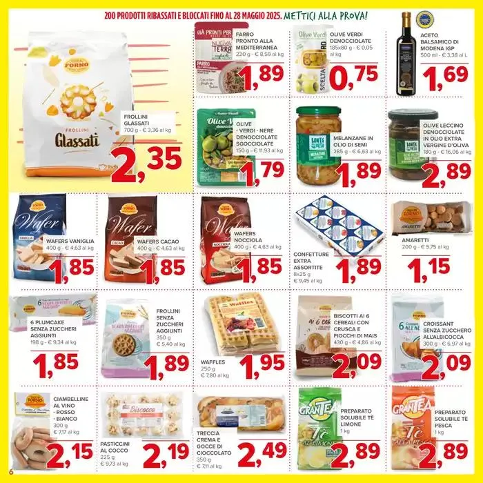 200 prodotti ribassati e bloccati da 10 aprile a 28 maggio di 2025 - Pagina del volantino 6