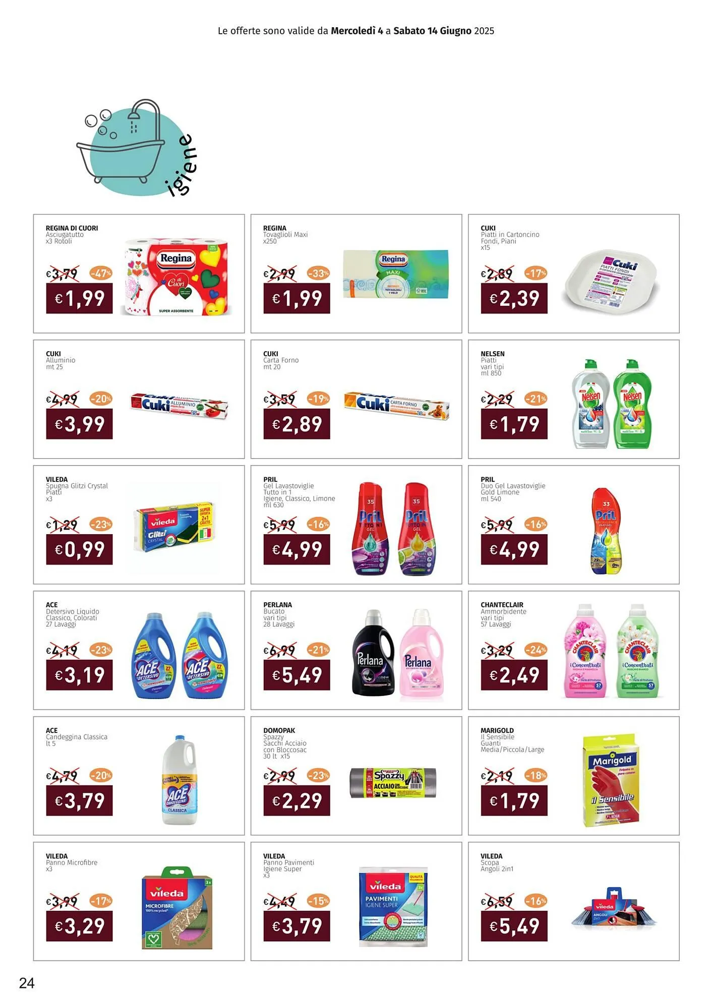 Volantino Prezzemolo e Vitale da 4 giugno a 14 giugno di 2025 - Pagina del volantino 24