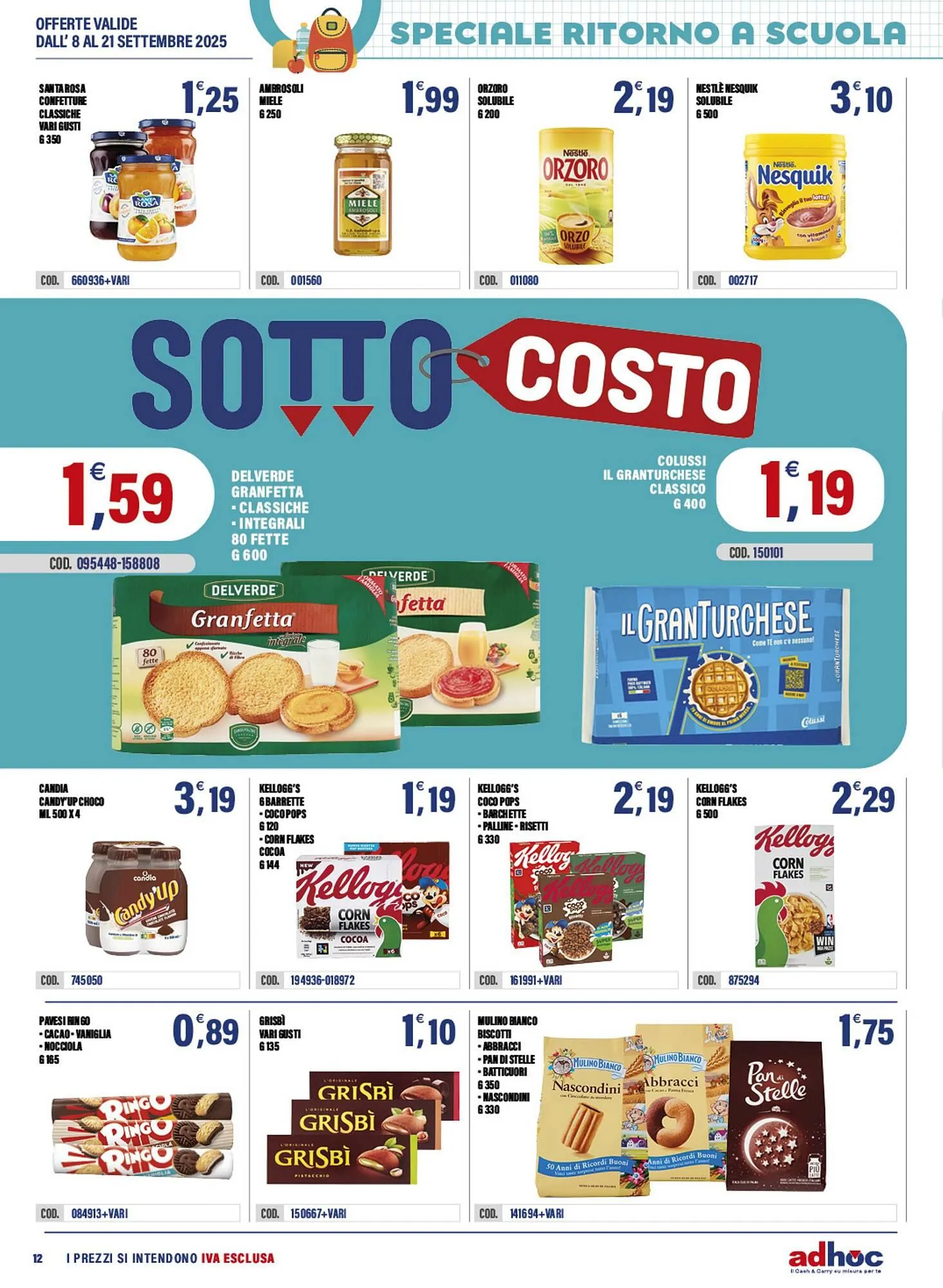 Volantino Adhoc da 8 settembre a 21 settembre di 2025 - Pagina del volantino 12