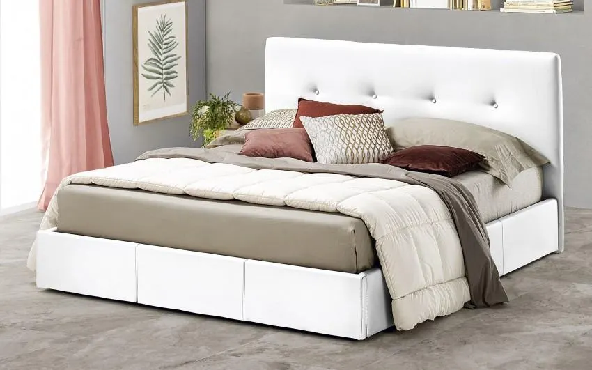 Letto matrimoniale con contenitore