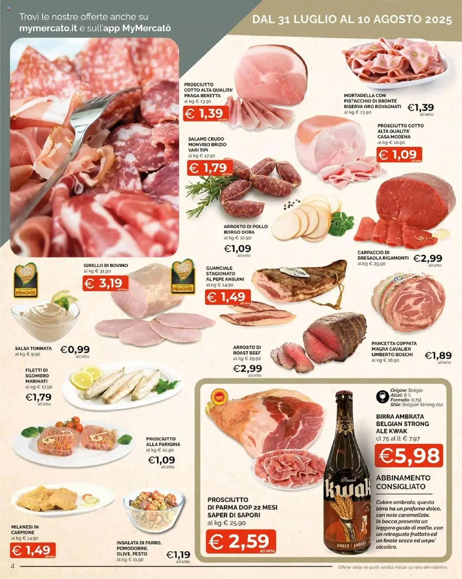 Volantino Mercatò Extra da 31 luglio a 10 agosto di 2025 - Pagina del volantino 4