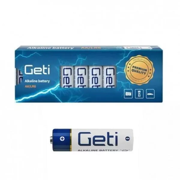 Batterie AA Geti 1,5 V alcaline – Confezione da 10
