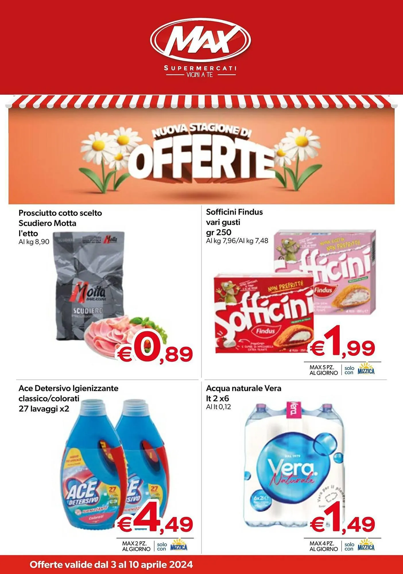 Volantino MAX Supermercati da 3 aprile a 10 aprile di 2024 - Pagina del volantino 1