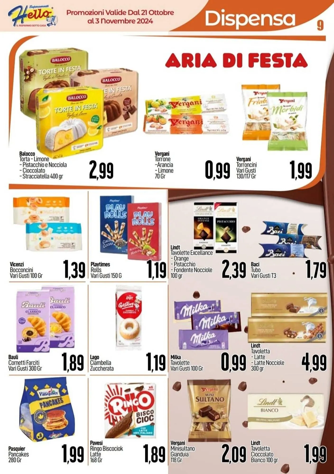 Volantino Hello Supermercati da 21 ottobre a 3 novembre di 2024 - Pagina del volantino 9