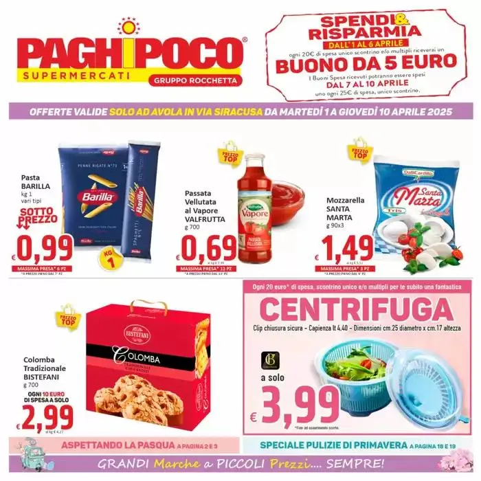 Grandi marche a piccoli prezzi da 1 aprile a 11 aprile di 2025 - Pagina del volantino 1
