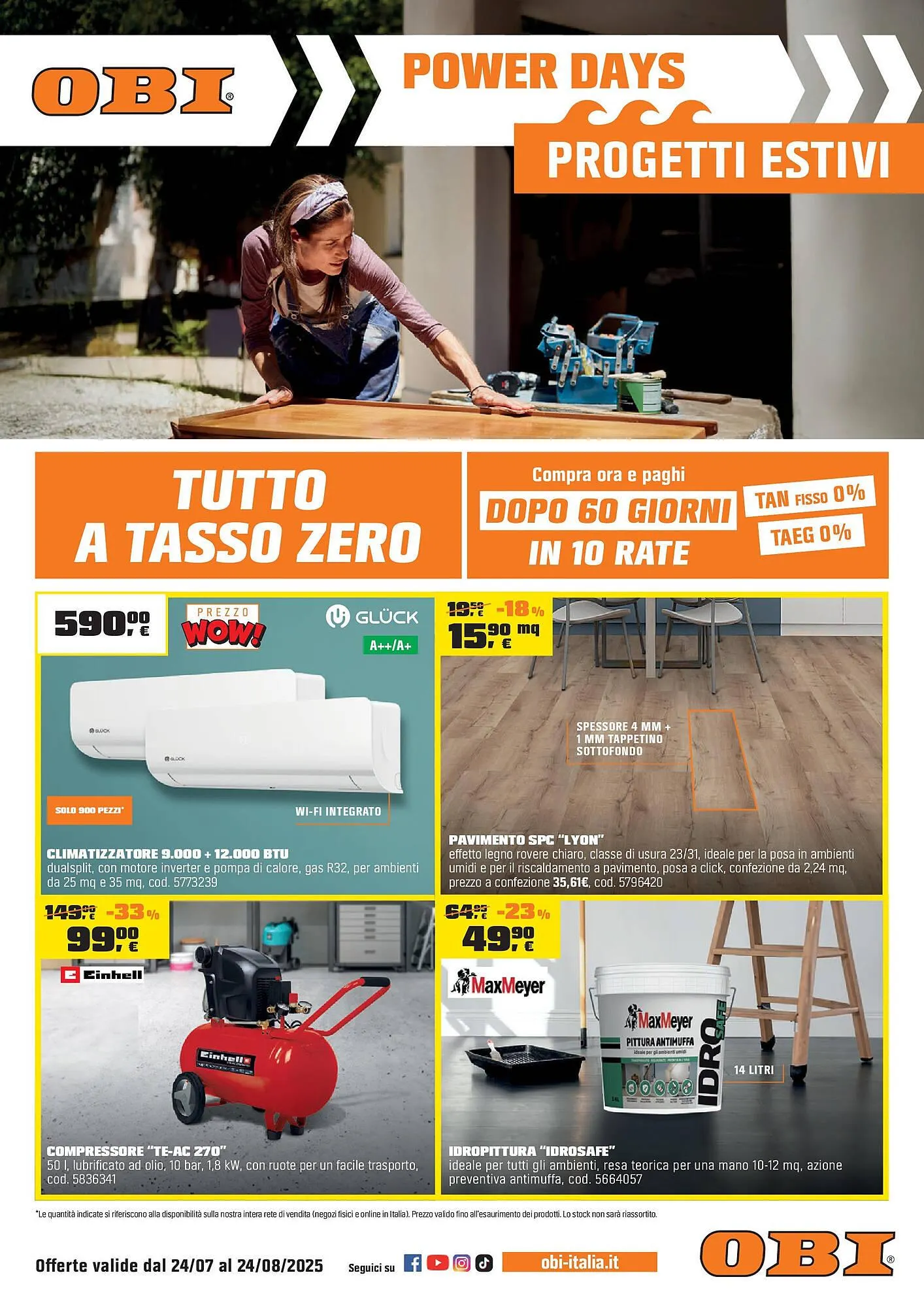 Volantino OBI da 23 luglio a 24 agosto di 2025 - Pagina del volantino 1