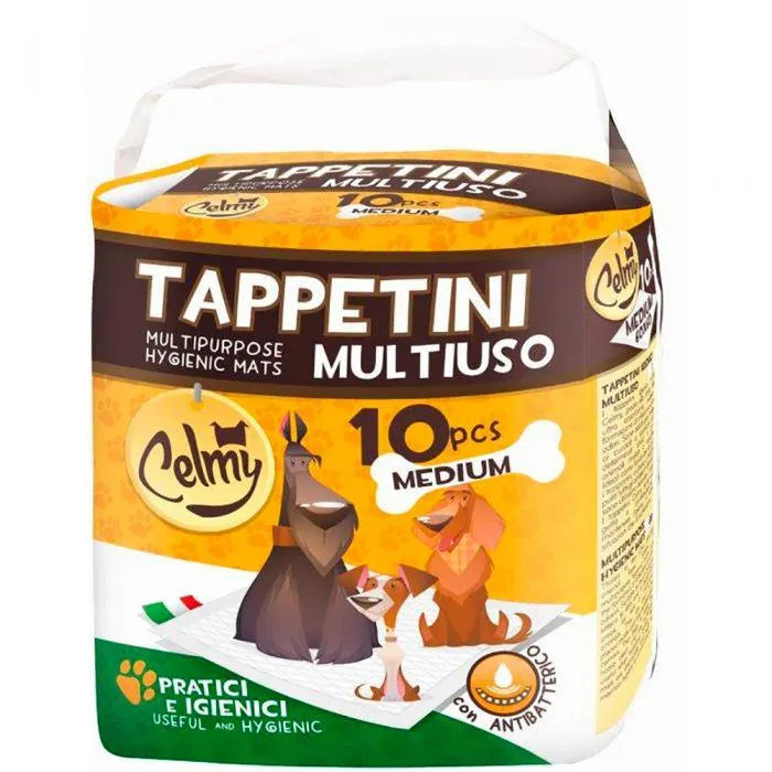 Tappetino assorbente multiuso per animali 10 pezzi 60x60 cm