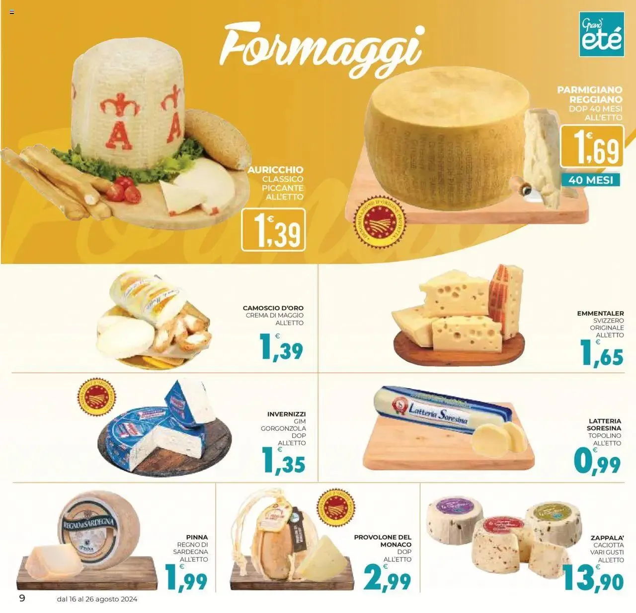 Volantino Eté - Grandeté da 16 agosto a 26 agosto di 2024 - Pagina del volantino 9