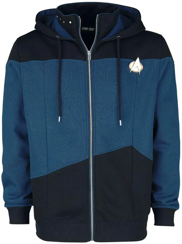 Starfleet Command | Felpa con cappuccio | nero/blu | Star Trek