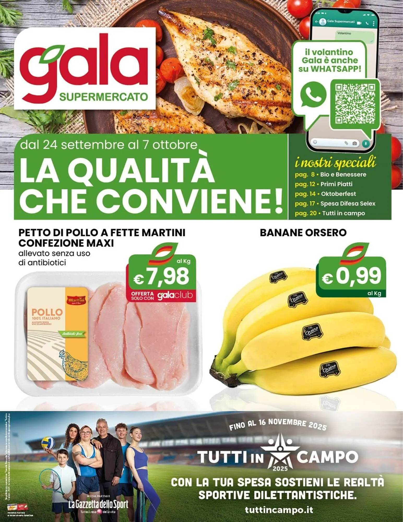 Volantino Gala Supermercati da 24 settembre a 7 ottobre di 2025 - Pagina del volantino 1