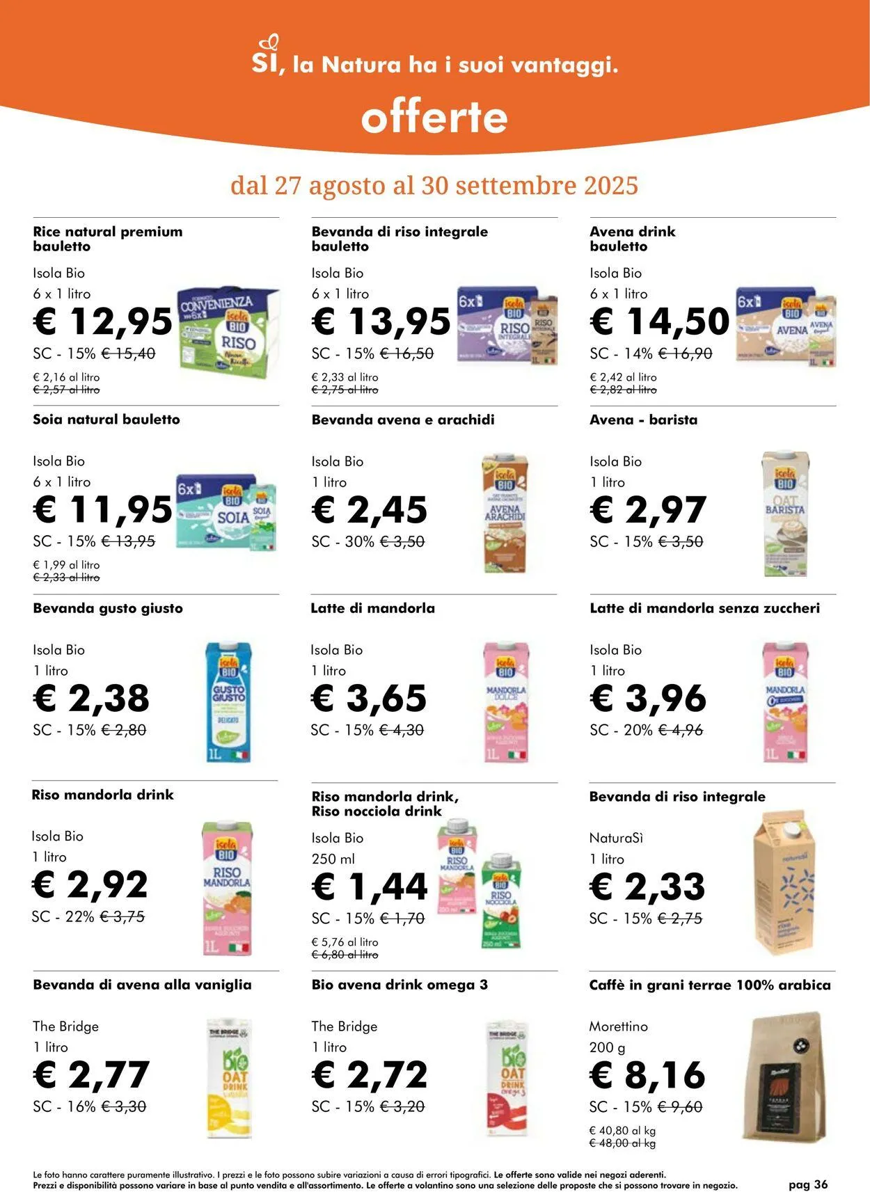 Natura Sì Volantino attuale da 25 settembre a 9 ottobre di 2025 - Pagina del volantino 36
