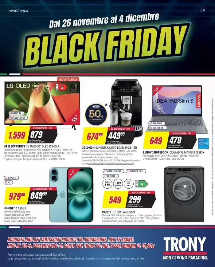 Black friday da 26 novembre a 4 dicembre di 2024 - Pagina del volantino 1