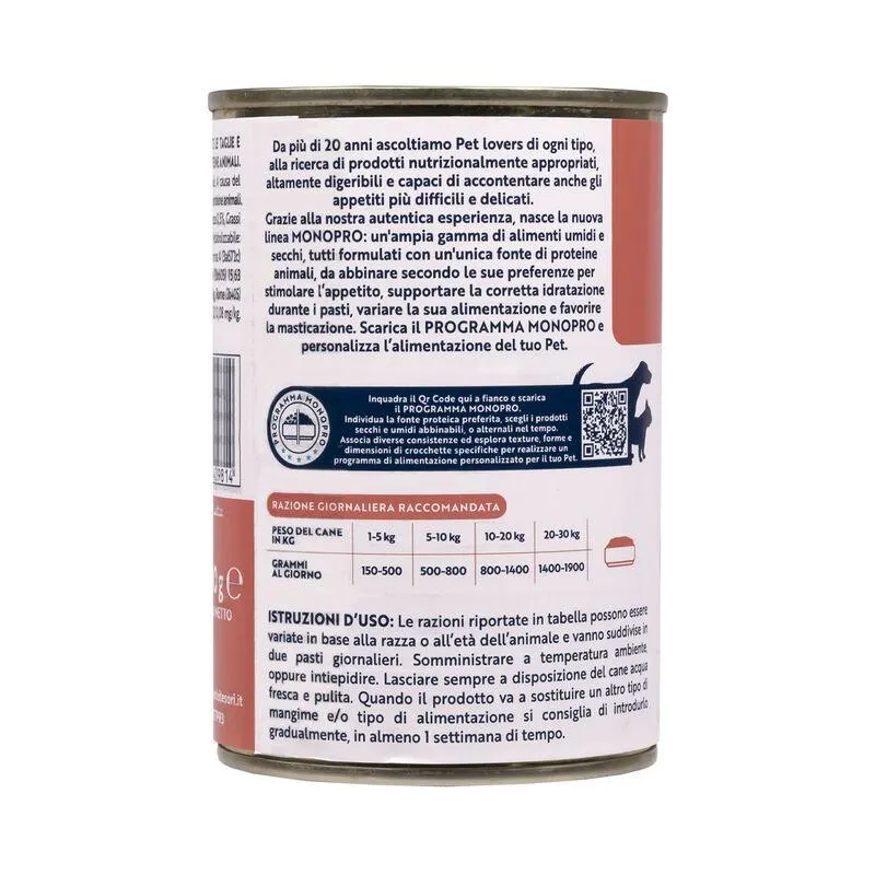 Monopro Dog All Breeds Paté Salmone 400gr 000126808