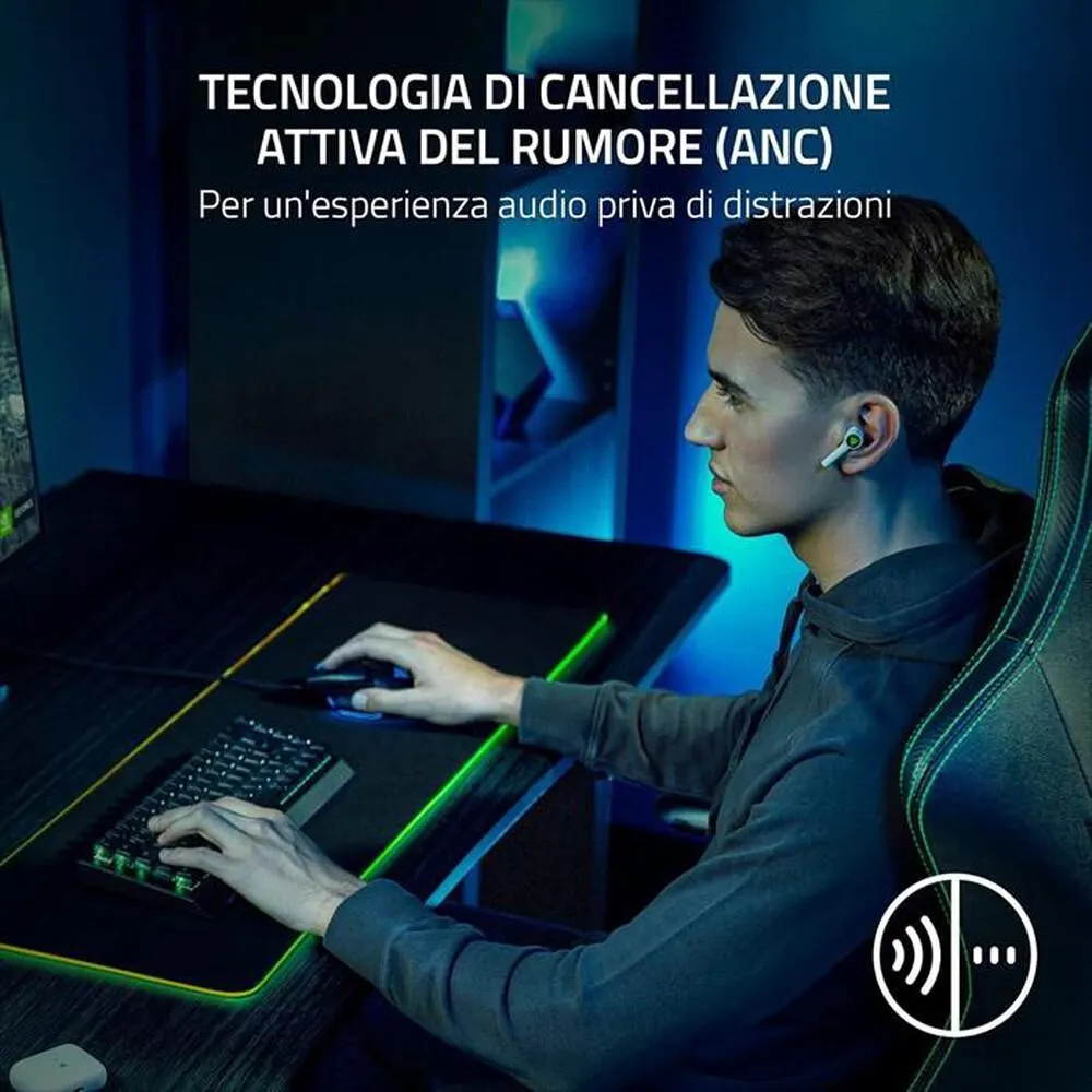 RAZER - Auricolari HAMMERHEAD HYPERSPEED (PLAYSTATION)-Bianco