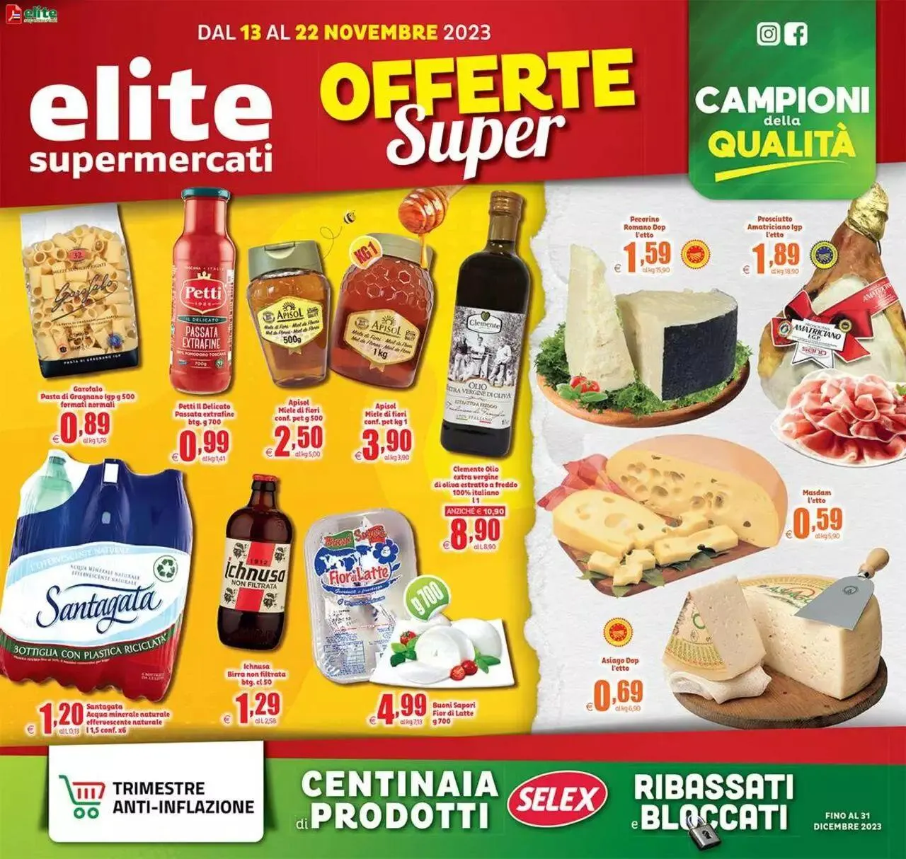 Volantino Elite Supermercati da 13 novembre a 22 novembre di 2023 - Pagina del volantino 1