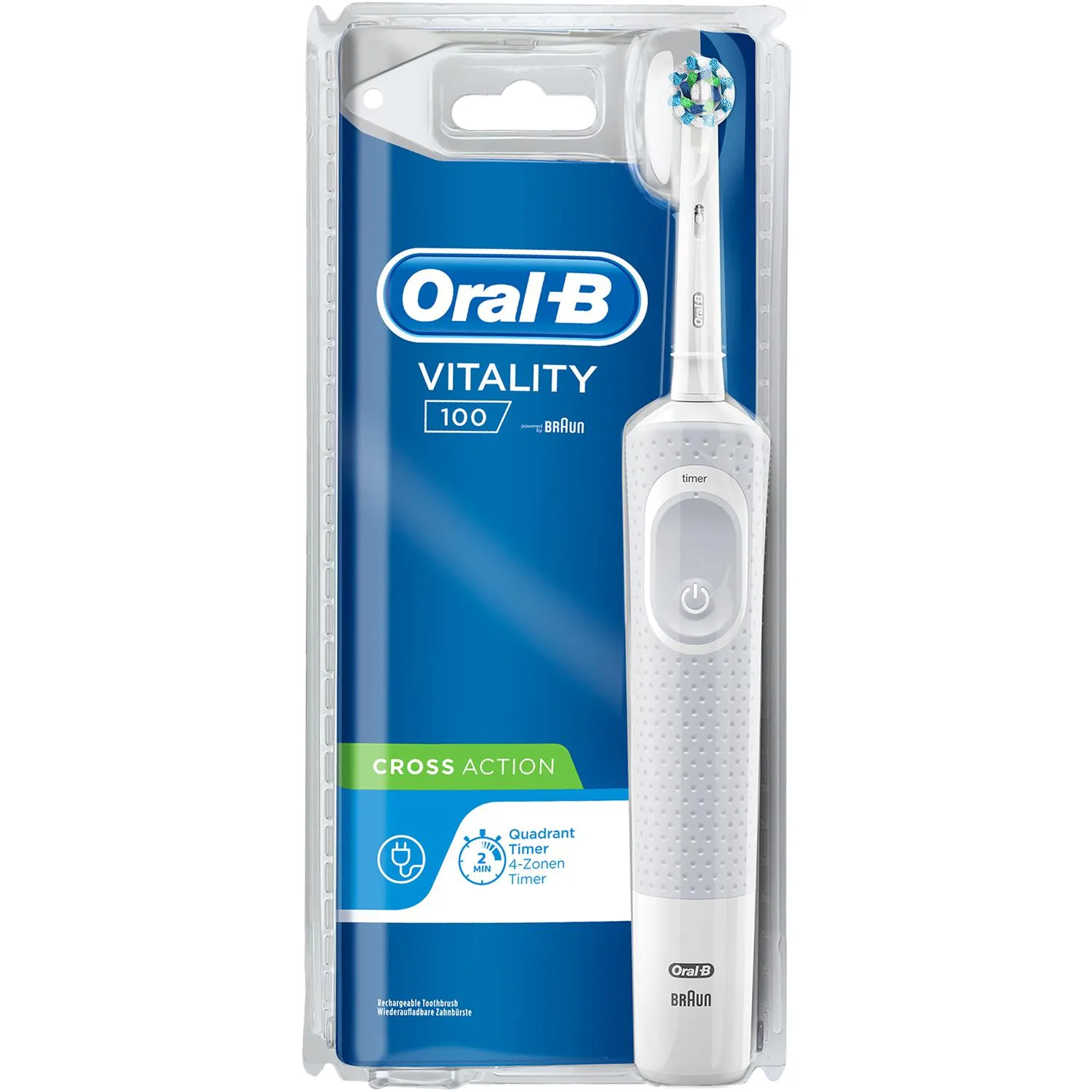 Oral-B Vitality 100 Spazzolino Elettrico Ricaricabile