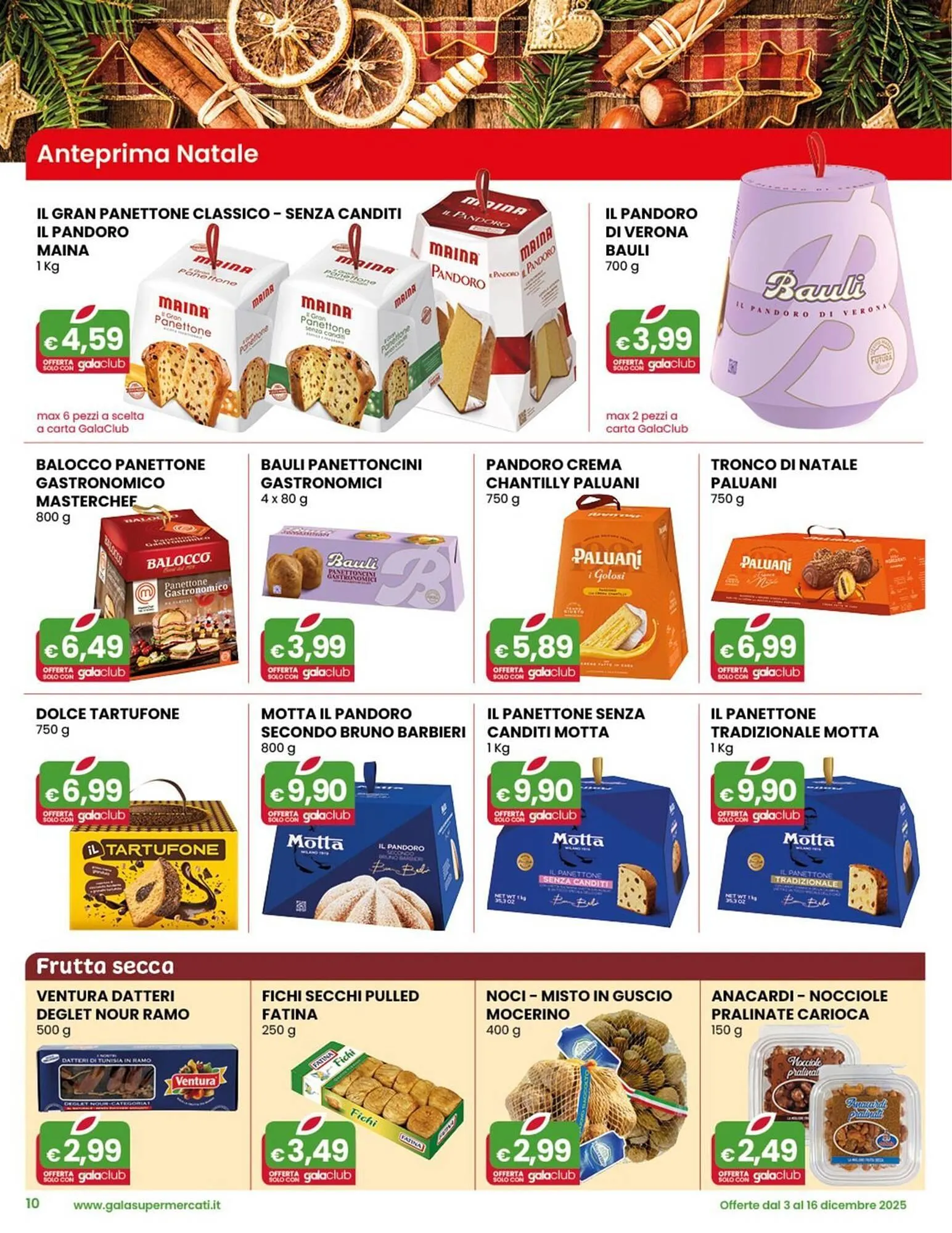 Volantino Gala Supermercati da 3 dicembre a 16 dicembre di 2025 - Pagina del volantino 10