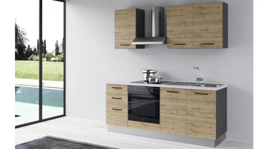 Gilda 2.0 cucina 195 cm colore rovere cadiz