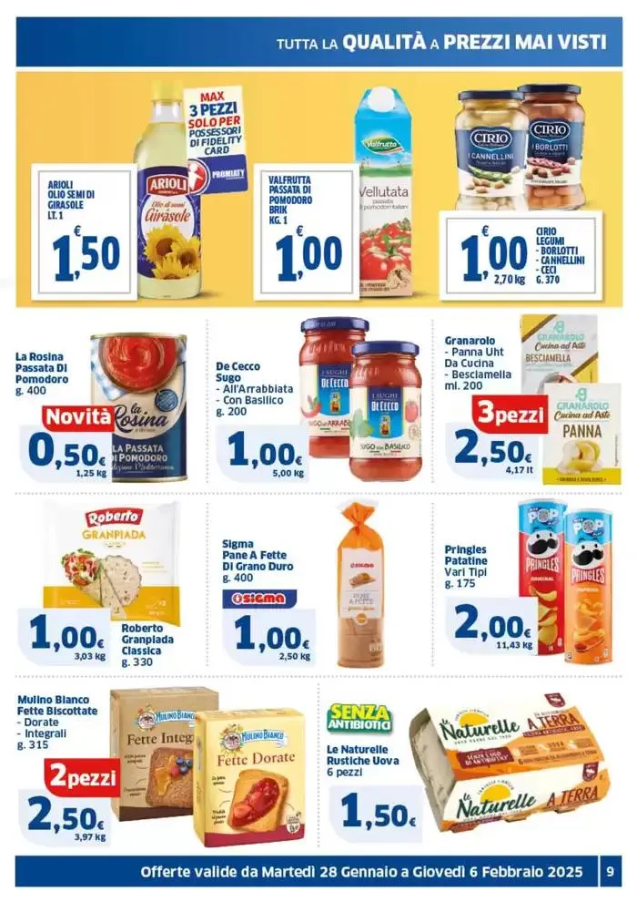 Prezzi tondi da 28 gennaio a 6 febbraio di 2025 - Pagina del volantino 9